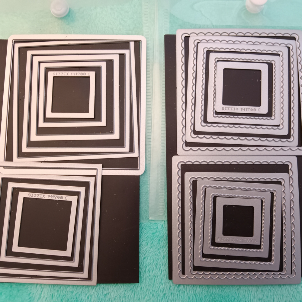 Two Stampin Up Sizzix "Square Nested" Die Sets